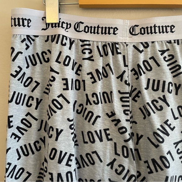 Juicy Couture Grey & Black “Love Juicy” Print Cuffed Pajama Pants – Medium GUC - Picture 13 of 16
